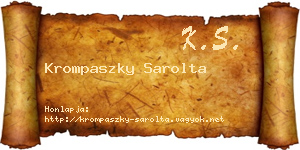 Krompaszky Sarolta névjegykártya