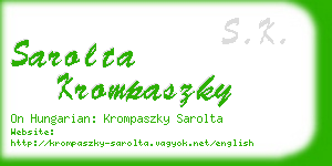 sarolta krompaszky business card